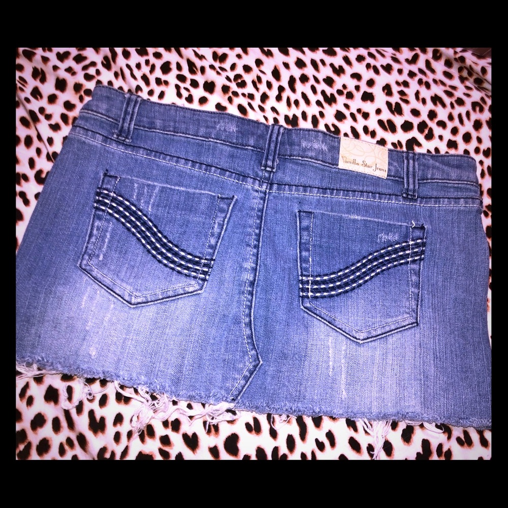 Mini Ripped Denim Skirt💙